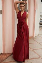 Ariana Multiway Maxi Dress Maroon