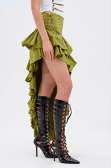 CLAIRE HIGH LOW RUFFLE SKIRT