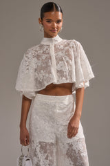 EVA LACE SHORT SLEEVE BUTTON DOWN