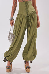 LOCKED UP FOR GOOD LACE UP BALLOON PANT