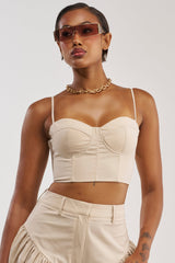 LUCKY FOR YOU CORSET IN BEIGE