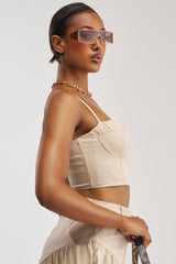 LUCKY FOR YOU CORSET IN BEIGE