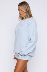 Love You Forever Oversized Sweater Baby Blue