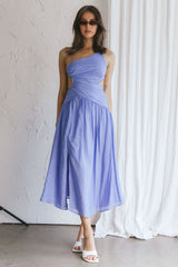 Destination Open Back Midi Dress Purple