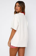 Loving On You Oversized Tee White