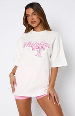 Protecting What's Mine Oversized Tee White