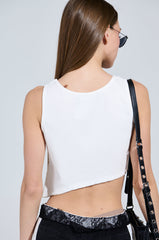 IT'S ALL ABOUT ME CROPPED RIBBED TANK TOP