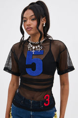 PLAYIN THE FIELD MESH TOP