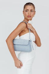 Claire Shoulder Bag With Flap Denim