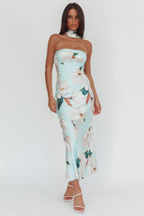 Damsel Reverse Halter Maxi Dress Magnolia Mint