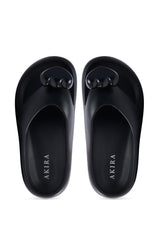 AKIRA COMPASSION BLACK SANDAL