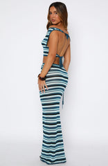 Some Where Beyond Knit Maxi Skirt Blue Horizon