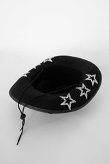 Bobby Rhinestone Star Cowboy Hat Black