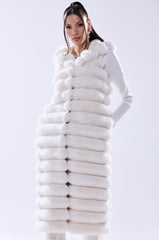 POPPY FAUX FUR HOODED VEST