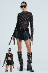 CROSS ZIP MESH TOP