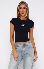 Break The Records Baby Tee Navy