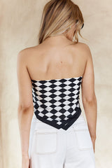 Coastline Printed Square Scarf Black
