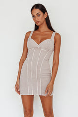 Altitude Piping Trim Mini Dress Ivory
