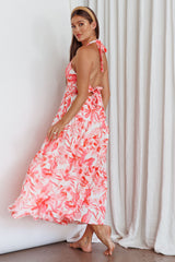 Bondi Keyhole Bust Maxi Dress Floral Pink
