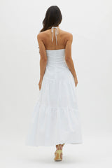 Bondi Rose Decoration Maxi Dress White