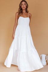 Bora Bora Tied Back Maxi Dress White