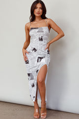 Comme Ci, Comme Ca Strapless Midi Dress White