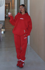 With Love In The Moment Sweatpants Red