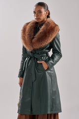 GREENVIEW FUR TRIM TRENCH