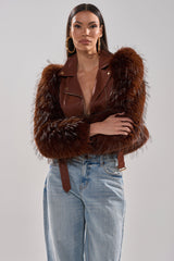 SPEND IT ALL FUR TRIM MOTO