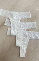 To Hold You 3-Pack Underwear Set White