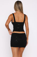 I Own My Night Lace Top Black