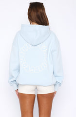 Take A Guess Oversized Hoodie Baby Blue
