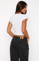 Love Burst Baby Tee Grey Marle