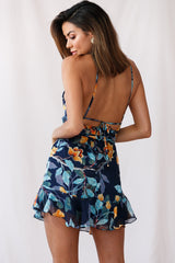 Bula Halterneck Open Back Dress Blue