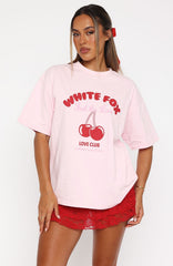 Love Me Tender Oversized Tee Pink