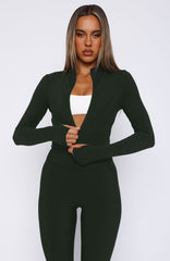 Times Up Crop Jacket Forest