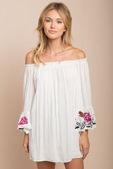 Chella Throwback Floral Tunic White