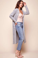 Brookhaven Cafe Long Sleeved Cardigan Grey