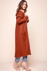 Brookhaven Cafe Long Sleeved Cardigan Rust