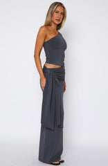 Feel It Now Maxi Dress Charcoal