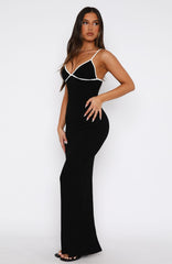 Life Like Mine Ribbed Maxi Dress Black