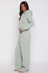 Comfy And Cute Wide Leg Sweatpants Seafoam