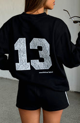 Gave You Everything Oversized Sweater Black