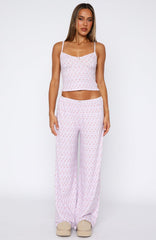 Snuggle Season Pyjama Pants Purple Floral