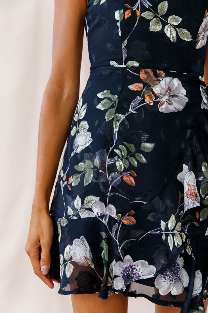 Banksia Bandeau Wrap Dress Navy