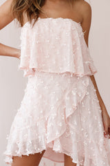 Bel Air Embellished Bandeau Dress Pink