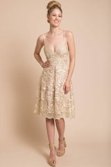 Delilah Lace Dress Beige