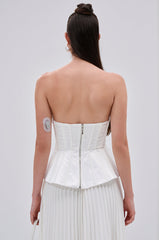 SWEET THING PEPLUM SATIN CORSET