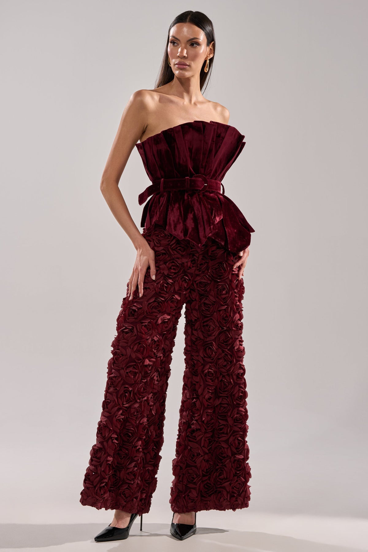ROSE PEDALS WIDE LEG TROUSER