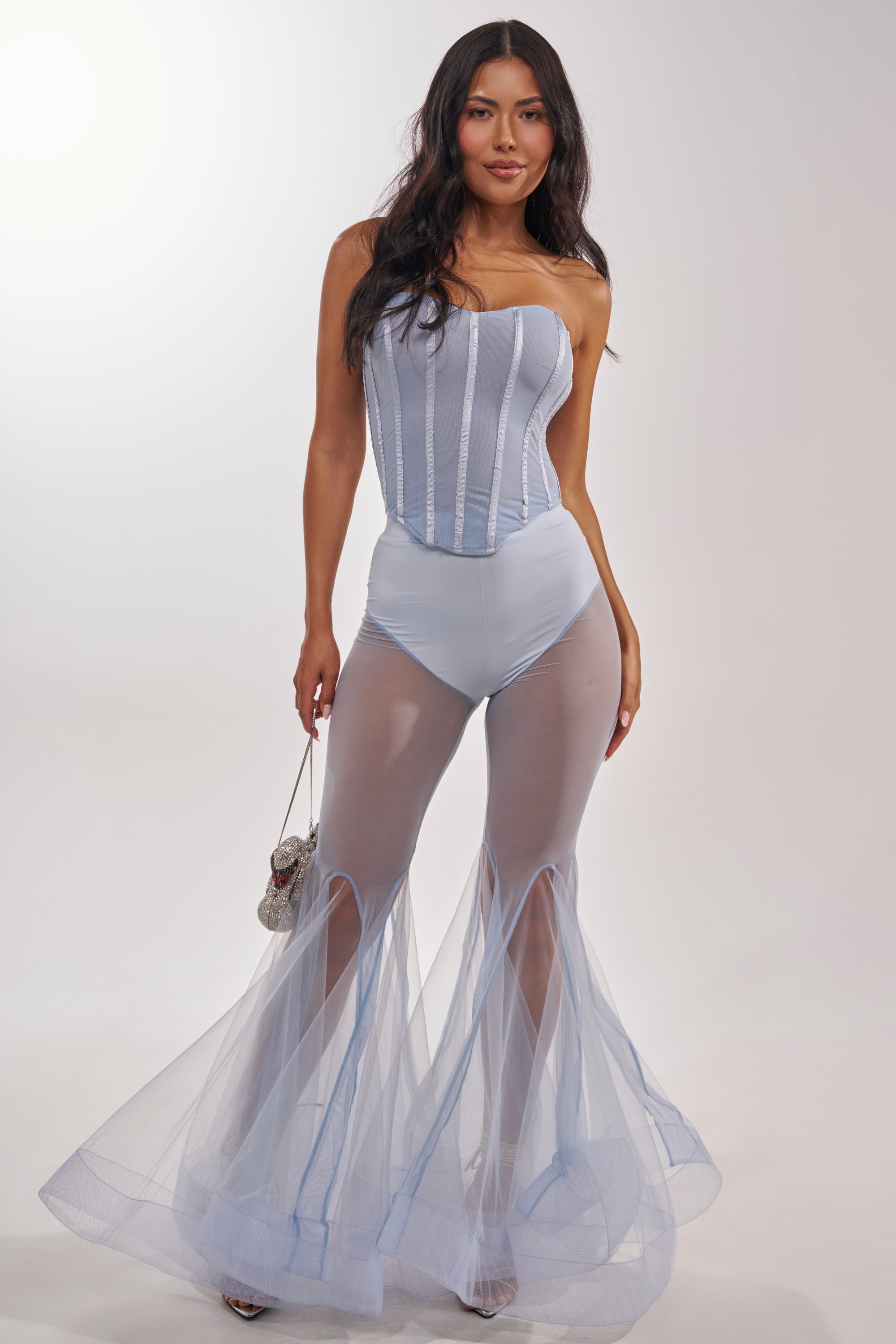 FEELING BLUE MESH CORSET